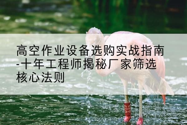 营山剪叉式升降机厂家-高空作业设备选购实战指南-十年工程师揭秘厂家筛选核心法则