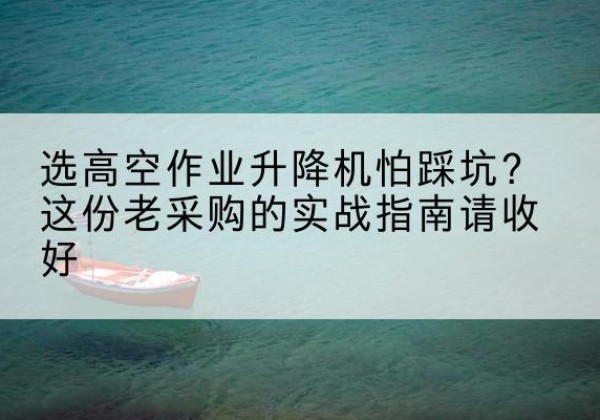 营山高空作业升降机厂家推荐-选高空作业升降机怕踩坑？这份老采购的实战指南请收好